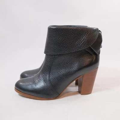 Antonio Melani Black Leather Ankle Boots Size 6M - Image 1 of 4