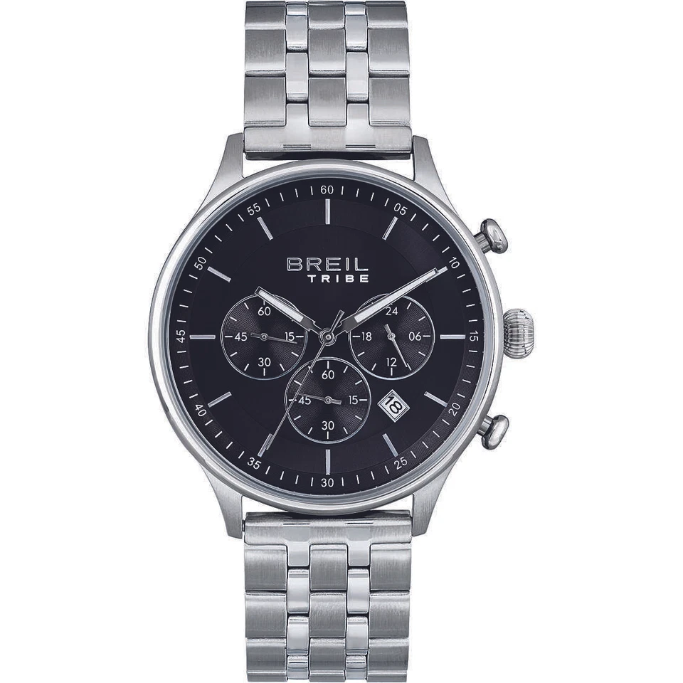 Orologio Uomo BREIL Tribe CLASSY EW0500 Chrono Bracciale Acciaio Nero - Immagine 1 di 1