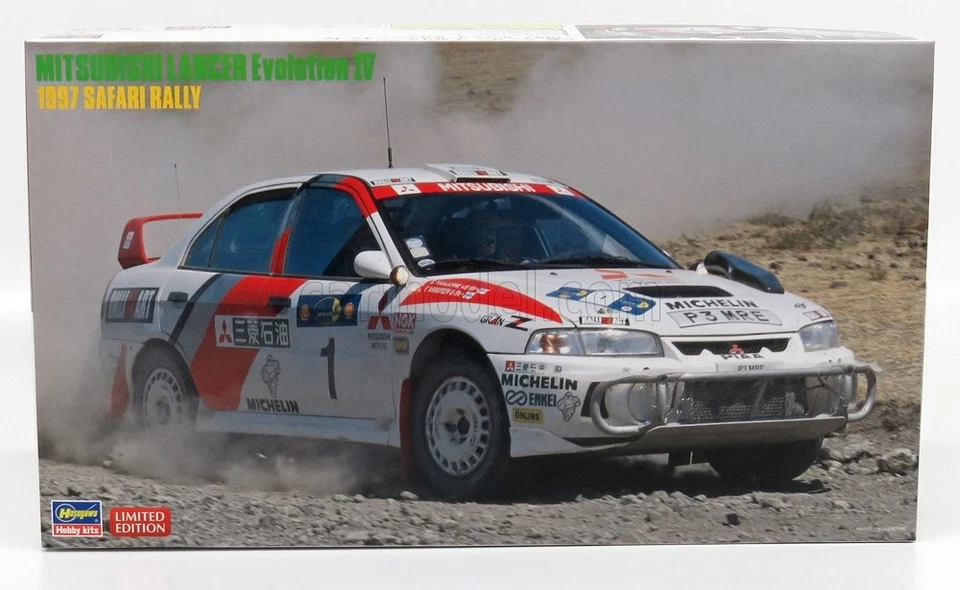 1/24 HASEGAWA - MITSUBISHI - LANCER EVOLUTION IV N 1 SAFARI RALLY 1997 20395 - Immagine 1 di 1