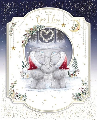 ME TO YOU To The One I Love Luxury Handmade Christmas Card In Keepsake Box