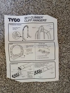 Tyco Sky Climber Cliff Hangers Set 2-Sided Assembly Instructions Sheet 6229 OEM - Picture 1 of 3