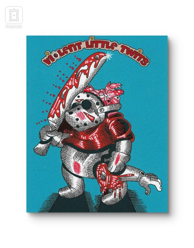 poo the 13th Oversized Sketch Card In Inks  Violent Little Twits Range  - Image 1 of 1