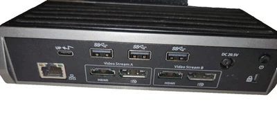 Targus Universal 60W Dual Video 4K Laptop Docking Station(DOCK180USZ) & AC power - Image 1 of 4