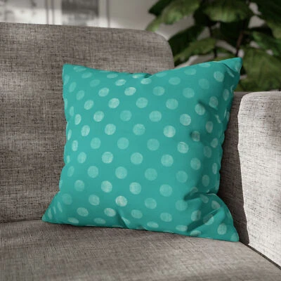 CUSHION COVER PILLOW CASE|GREEN POLKA DOTS PATTERN SHAPE #1 - Image 1 of 4
