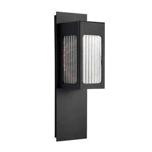 YAOWSZM 6W Modern LED Outdoor Wall Light – 15.8in Black Exterior Light Fixture - Picture 1 of 8