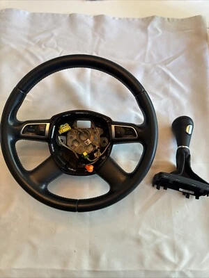Juego Volante Y Pomo De Cambio Para Audi A4 / 09-12 Cuero OEM Buen Estado Foto 1 de 4