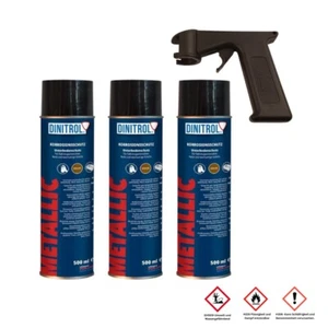 3 Stück Dinitrol Metallic Unterbodenschutz 3x500 ml mit Handgriff - Bild 1 von 2