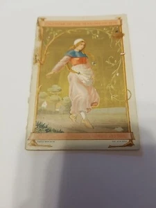 Victorian Trade 1878 Calendar of the Seasons Lovely Maidens booklet 4x2.5” - Picture 1 of 4