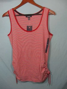 Neu mit Etikett Chaps by Ralph Lauren rot und weiß gestreiftes Strand-Tankoberteil für Damen - Bild 1 von 4