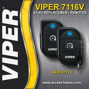 Pair of Viper 7116V 1-Button Remote Start 1-Way Replacement Remote Control 4118V - Picture 1 of 4