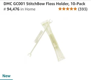 DMC StitchBow™ Floss Holders - 10-Pack - Holds a Full Skein Without Winding - Picture 1 of 1