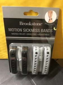 Brookstone Motion Sickness Bands Nausea Relieve. Drug Free Adjustable 4 Pack NEW - Picture 1 of 2