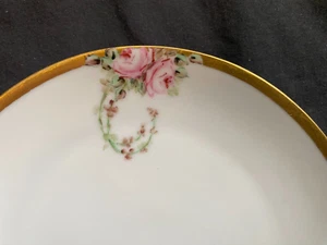 Thomas BAVARIA hand painted floral 6" rose dessert cookie plate gold trim - Picture 1 of 4