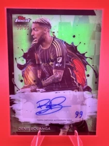 Denis Bouanga Topps Finest MLS 2024 Soccer 99/99 Jersey # Auto Book End - Picture 1 of 5