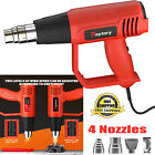 2000W 4 Nozzles Heat Gun Hot Air Gun Dual Temperature Settings High Power Tool