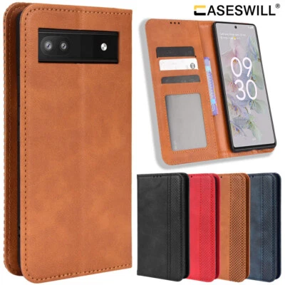 For Google Pixel 10 9a 9 8a 8 7a 7 6a 6 9 Pro XL Leather Wallet Flip Case Cover - Image 1 of 4