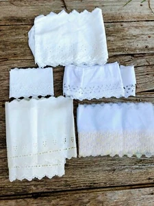 Antique Lot Wide Eyelet Lace - Picture 1 of 12