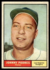 1961 Topps Johnny Podres Los Angeles Dodgers #109 - Picture 1 of 2