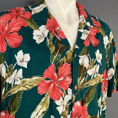 Camisa Hawaiana XL True Vintage Paradise Found Flores Foto 1 de 4