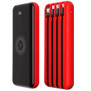 1000000mAh Wireless Portable USB Fast Charger Power Bank With built-in 4 Cables - Picture 1 of 14