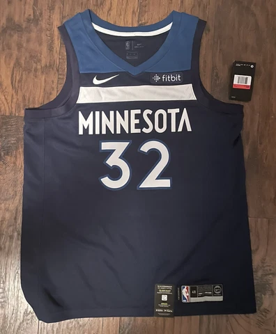 Nike Minnesota Timberwolves NBA Karl Towns Blue Swingman Jersey Men's Size 48 Cover