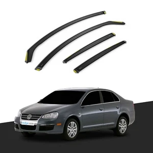 VW Jetta MK5 2005-2011 4 Door Saloon Wind Deflectors 4pc Tinted - Picture 1 of 10