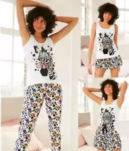 Avon Zebra PJs 3 piece set, vest top, shorts and trousers, Sealed, various sizes - Picture 1 of 1