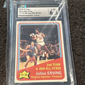 1972-73 Topps Basketball #195 Julius Erving RC Rookie HOF CSG 6.5 Exc