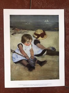 Children Playing on the Beach  Mary Cassatt Art Print 9 in x 12 in - Picture 1 of 3