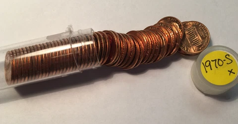 1970-S Lincoln Memorial Cent Brilliant Uncirculated Roll ENN COINS Cover