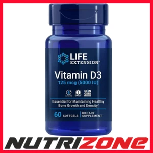 Life Extension Vitamin D3 5000IU - 60 softgels - Picture 1 of 14