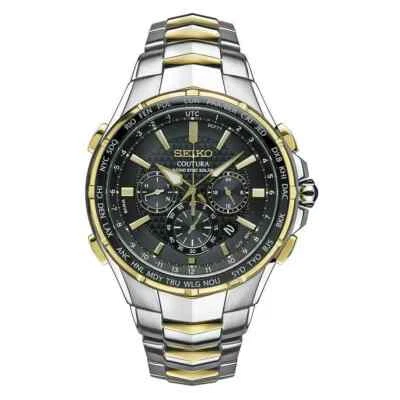 Reloj para hombre Seiko Coutura Radio Sync cronógrafo solar 44,5 mm esfera gris SSG010 Foto 1 de 4