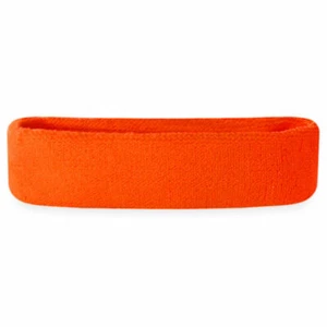 Women/Men Cotton Sweat Sweatband Headband Yoga Gym Stretch Head Band ORANGE US - Picture 1 of 4