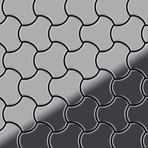 Mosaico azulejo metal macizo acero inoxidable alto brillo gris 1,6 mm Ubiquity-S-M - Imagen 1 de 4