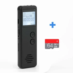 MINI REGISTRATORE DIGITALE HD VOCALE + MEMORIA MICROSD 64GB ESTRAIBILE NOISE OFF - Foto 1 di 8