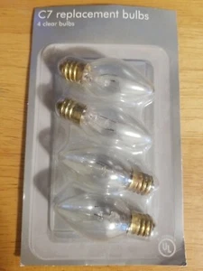 4 x Light Keeper Pro & Target Transparent Clear C7 Replacement Bulbs 120V 5W - Picture 1 of 1