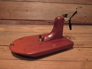 VINTAGE COX WOOD BOAT WITH ENGINE - PARTS! - Picture 1 of 10