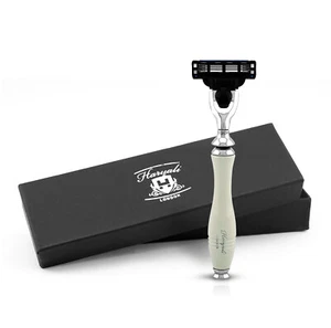 3 Edge Rasoio Uomo, Rasoio Uomo Antiscivolo, Rasoio Barba, Rasoio Donna, Avorio - Foto 1 di 9