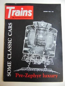 Trains The Magazine of Railroading January 1960 Classic Cars - Picture 1 of 1