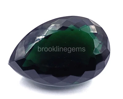 Green Color Moldavite 201.60 Ct EGL Certified Pear Cut Loose Gemstone 5ARU - Image 1 of 4