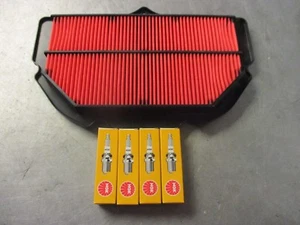 SUZUKI GSXR GSX-R 750 Y K1 K2 K3 AIR FILTER AND SPARK PLUG KIT SET NGK HI FLOW - Picture 1 of 1