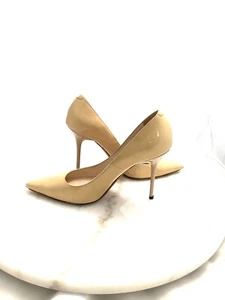 Jimmy Choo Nude Beige Patent Pumps 7.5 38 EUC - Picture 1 of 7