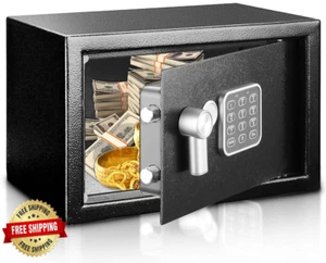 Caja Fuerte Grandes Cajas Fuertes Digitales De Seguridad Contra Fuego Dinero NEW - Picture 1 of 8