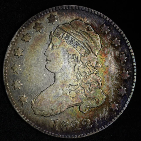 1822 Capped Bust Silver Quarter CHOICE XF TONED E401 UMRK Cover