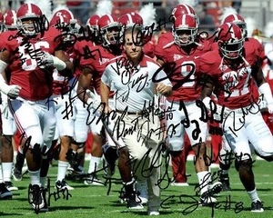 Alabama Football Team Signed 8X10 Photo Rp 2012 National Champs Saban 23 Sigs - Picture 1 of 1