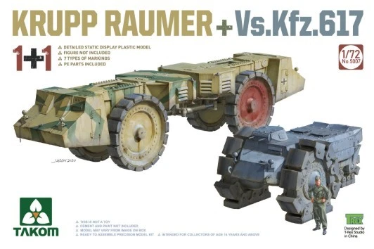 Takom 5007 1/72 Veicoli Per Lo Sminamento Krupp Raumer E VsKfz617 - Immagine 1 di 1
