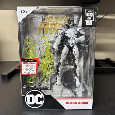 Mcfarlane Toys DC Direct Page Punchers BLACK ADAM w/comic Black & White Variant - Image 1 of 4