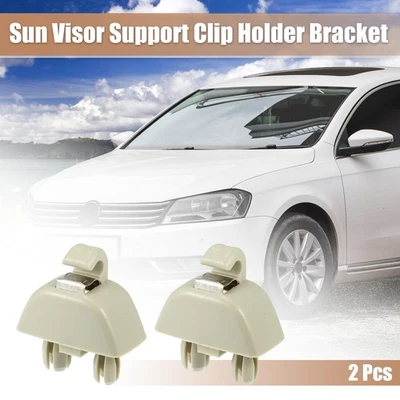 Retenedor de soporte para parasol 4F0857561 2 piezas para Audi A6 para VW Passat beige Foto 1 de 4