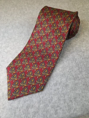 Beaufort Rack 100% Silk Tie Italian Made-Spain Conquistador Helmet Design - Image 1 of 4
