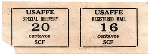 1942 Filippine USAFFE Guerriglia Francobolli 20/16 Registro Consegna Speciale - Foto 1 di 7